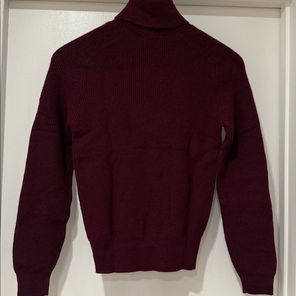Ann Taylor Burgundy Turtleneck Sweater Sz XS - Picture 8 of 9